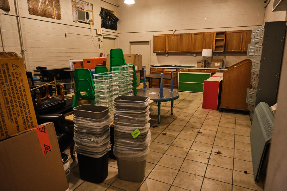 There's a particular need to provide housing for large families due to pregnancies forced on women by their abusers, according to Christina Cherry of Synergy Services. Parts of the old school building will eventually house families of eight.