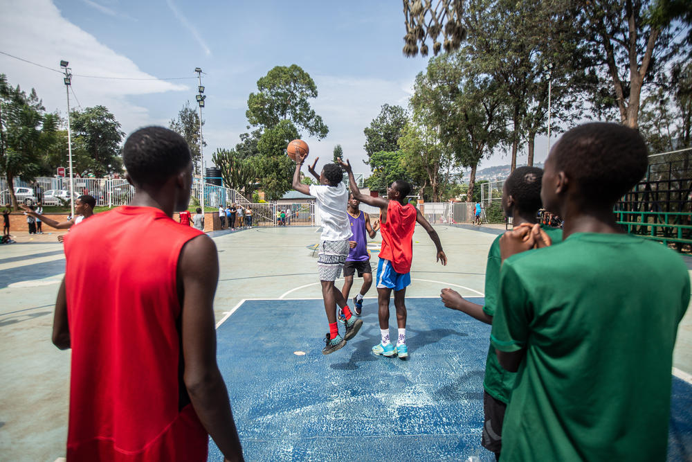 Players go through their paces in a training session at Club Rafiki.