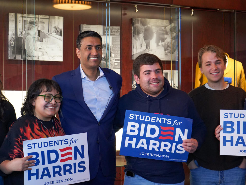 Rep. Ro Khanna, D-Calif., spoke with students as a surrogate for the Biden-Harris reelection campaign at college campuses across Wisconsin, a state that had the highest youth turnout in the country in the 2022 midterms.