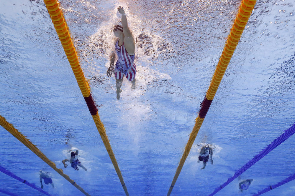 Ledecky in the Women's 800m Freestyle Final in Tokyo in 2021.