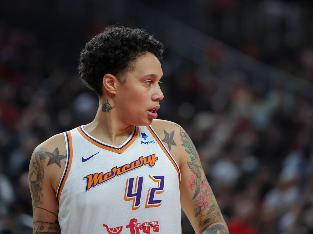 Brittney Griner on the court in September 2023.