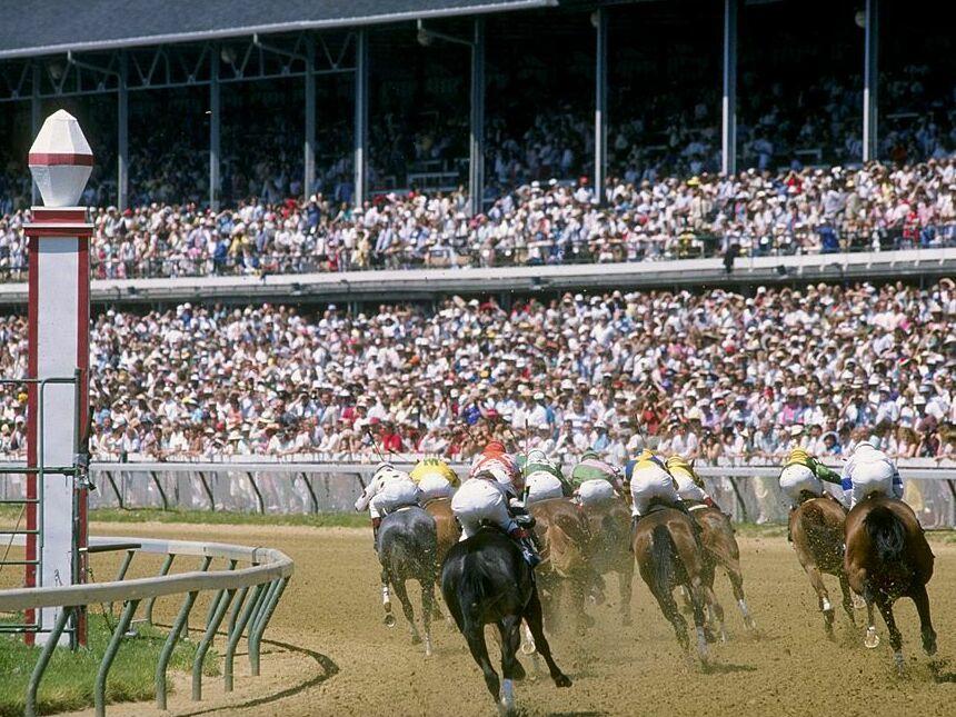 May 1988: General view of the Kentucky Derby at Churchill Downs in Louisville, Kentucky.