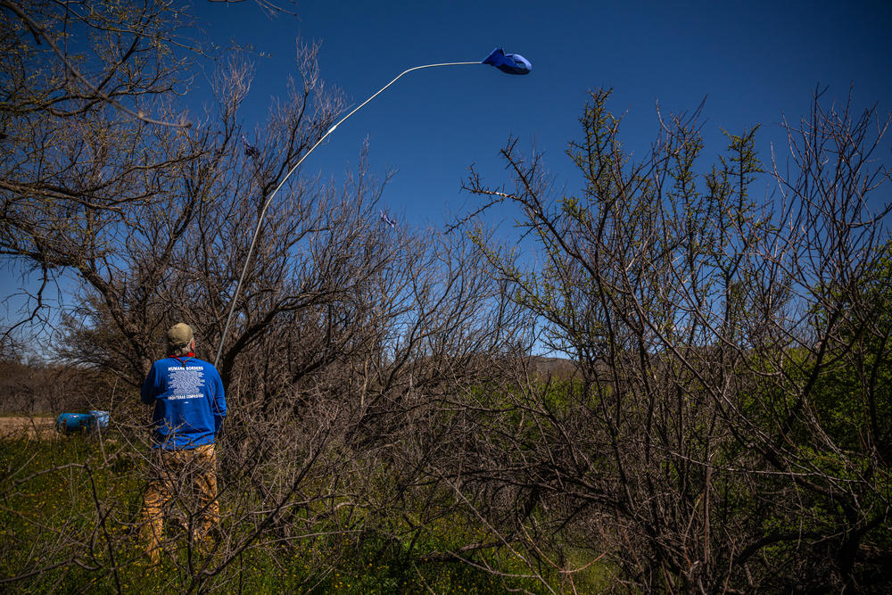 Kirk Astroth has been volunteering for Humane Borders for nine years in the Altar Valley, Arizona on Wednesday, March 27, 2024.