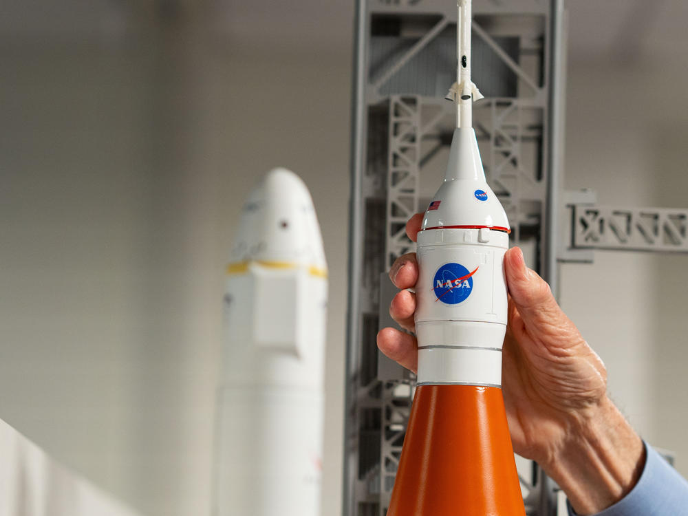 NASA Administrator Bill Nelson has a collection of model spacecraft in his Washington, D.C., office.