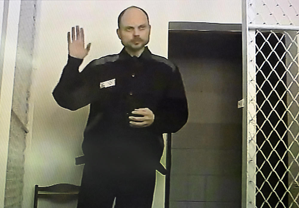 Vladimir Kara-Murza in Moscow on Feb. 22, 2024.