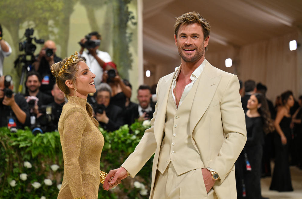 Actor Chris Hemsworth and his wife Spanish model and actress Elsa Pataky.