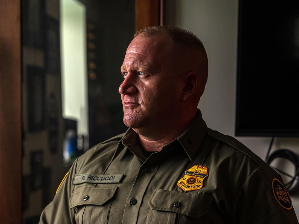 Ryan Riccucci, division chief of law enforcement operational programs for U.S. Customs and Border Protection, says he feels his agency is often misunderstood by the U.S. public. Here, he poses for a portrait in his office at the Tucson Sector headquarters in Arizona on March 26.