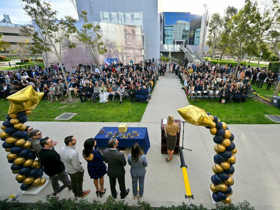 The Match Day ceremony at the University of California, Irvine, on March 15. Match Day is the day when medical students seeking residency and fellowship training positions find out their options. Increasingly, medical students are choosing to go to states that don't restrict abortion.