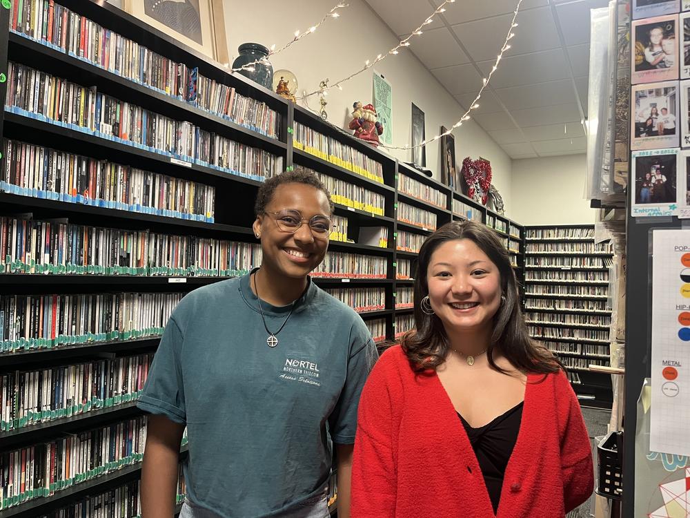 WUOG music directors Mal Holmes (left) and Elizabeth Kim.