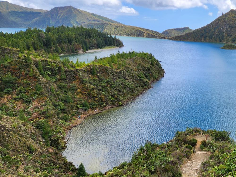 Volcanoes have shaped the Azores, creating rugged mountains and high lakes like Lagoa do Fogo that lie in dormant craters.