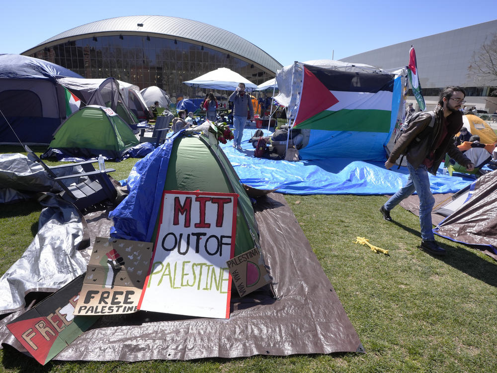 Student protesters demanding university divestment from Israel have set up encampments over the past month at dozens of campuses across the nation, including at MIT in Cambridge, Mass.