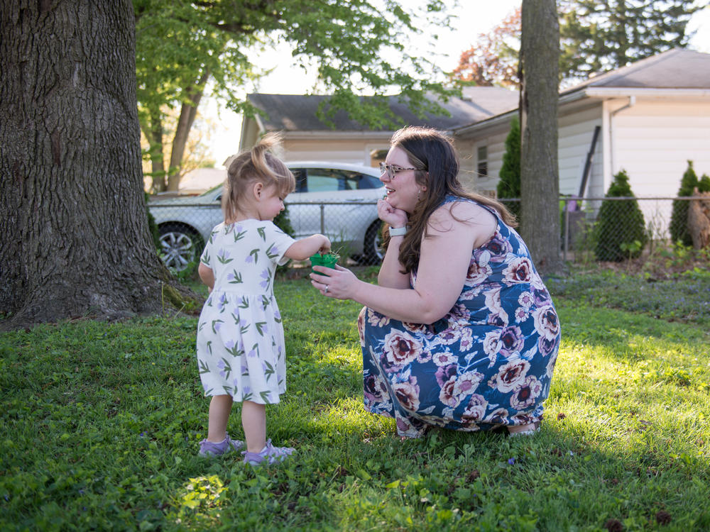 Heather Crivilare says she wishes there were a grace period for medical debt after the birth of a child, as there is for student loan debt after graduation.