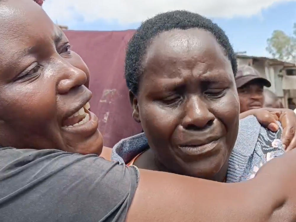 Isabella Mogeni, 54, from the neighborhood of Mukuru kwa Reuben, looks on as bulldozers destroy homes in the slum area on May 3.