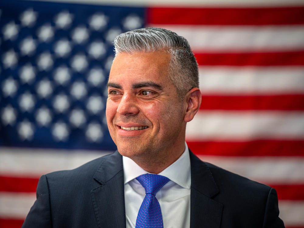 Friday, March 29, 2024 Tucson, Arizona —Juan Ciscomani poses for a portrait at his offices in Tucson, Arizona on Friday, March 29, 2024. CREDIT: Ash Ponders for NPR MEArizona—