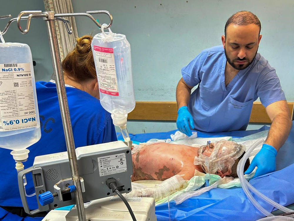 A scene at a hospital in Rafah, where the war has had a devastating impact on the ability of health workers to care for patients.
