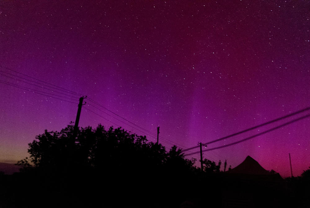 Donetsk Oblast, Ukraine: Northern lights light up the sky May 11, 2024.