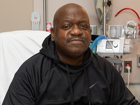 Rick Slayman is pictured at Massachusetts General Hospital in Boston, where he became the first person to have a genetically modified pig kidney transplant.