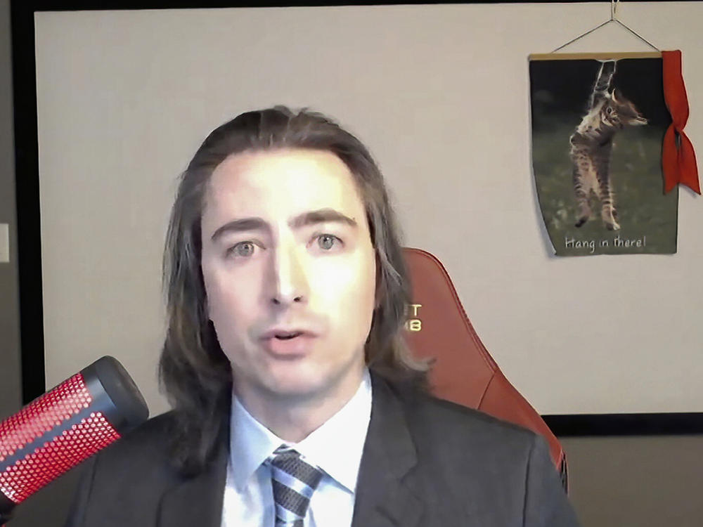 Keith Gill testifies during a virtual hearing on GameStop before the House Financial Services Committee on Feb. 18, 2021. GameStop shares surged on Monday after a new X post by Gill.