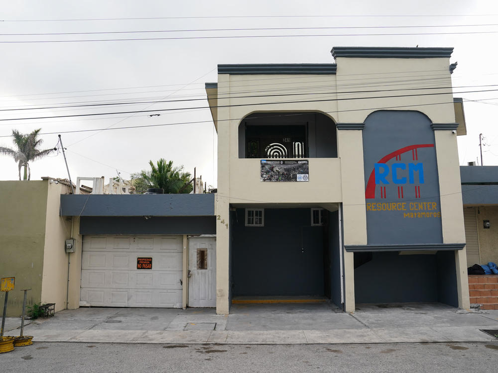 The offices of Resource Center Matamoros. The nonprofit works with asylum-seekers at the U.S.-Mexico border.
