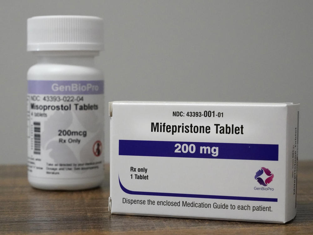 Mifepristone and misoprostol inside a Planned Parenthood clinic in Fairview Heights, Ill. in 2021. The drugs are used after miscarriage and for bleeding and other obstetrical procedures and problems. In combination, they can also induce an early abortion. Lawmakers in Baton Rouge are considering a bill to reclassify the medications as controlled dangerous substances.