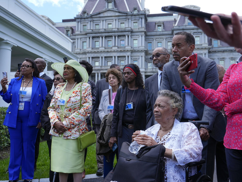Family members of plaintiffs in the historic <em>Brown v. Board of Education</em> met with President Biden to mark the 70th anniversary of the Supreme Court decision.