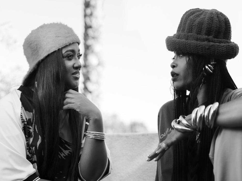 Rapsody (left) and Erykah Badu