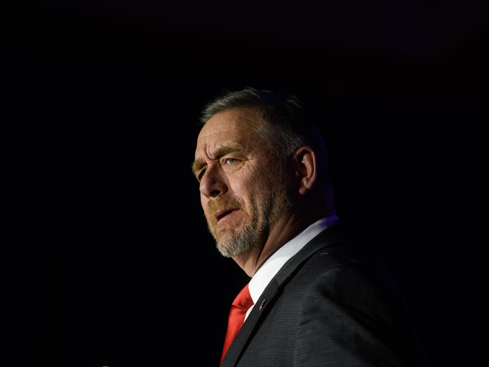 Republican Dave Yost gives his victory speech after winning the Ohio Attorney General race.