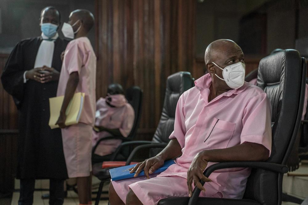 Paul Rusesabagina at the Supreme Court in Kigali on February 17, 2021.