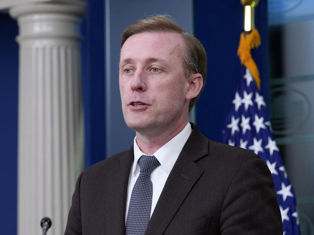 White House national security adviser Jake Sullivan speaks during the daily briefing at the White House in Washington, Monday, May 13, 2024.