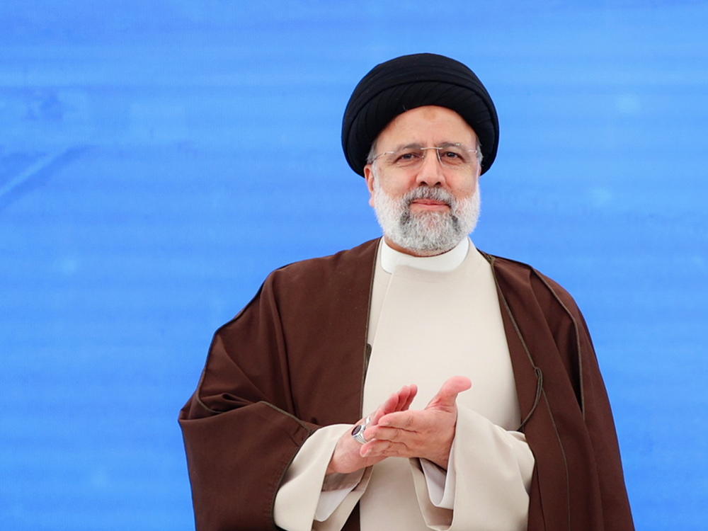 In this handout image supplied by the Office of the President of the Islamic Republic of Iran, Iranian President Ebrahim Raisi is pictured at the Qiz Qalasi Dam, constructed on the Aras River on the joint borders between Iran and Azerbaijan. Raisi was seen as a potential successor to Iran's supreme leader.