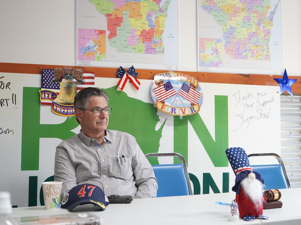 Gordon Statz, a retired quality manager at an automotive company, is the treasurer of the Republican Party of Sauk County. He said he feels optimistic about former President Trump's chances this fall.