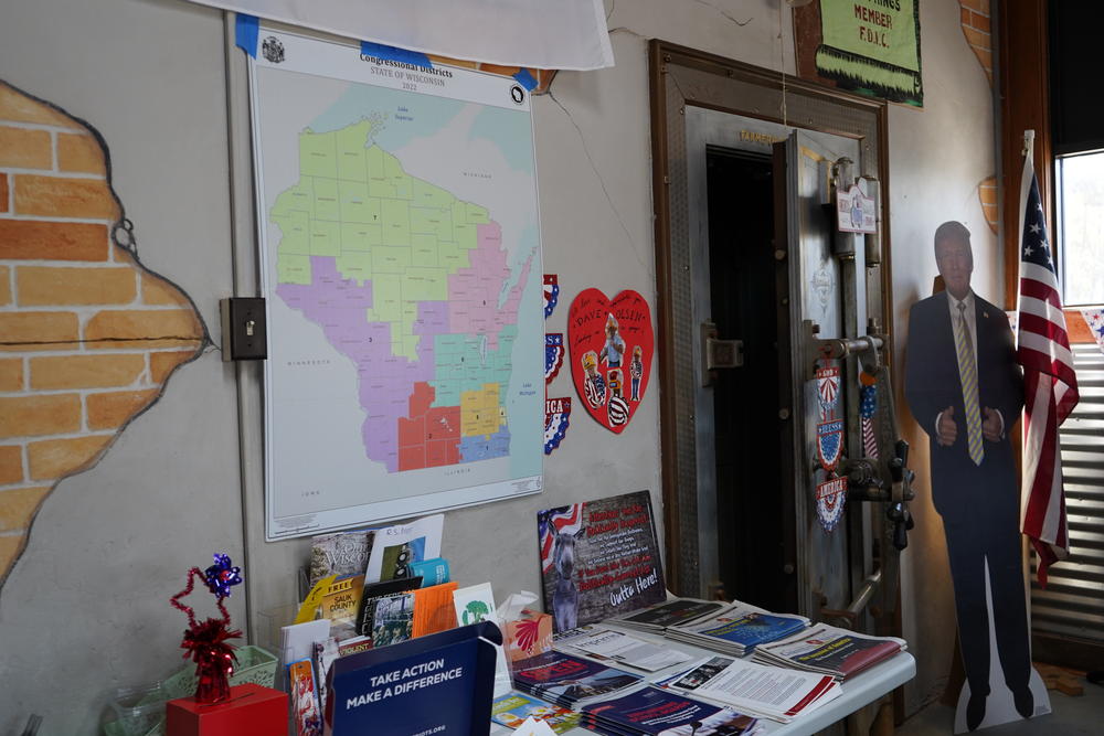 A family member of the Republican Party of Sauk County offered up the refurbished bank in Rock Springs to serve as the group's headquarters.