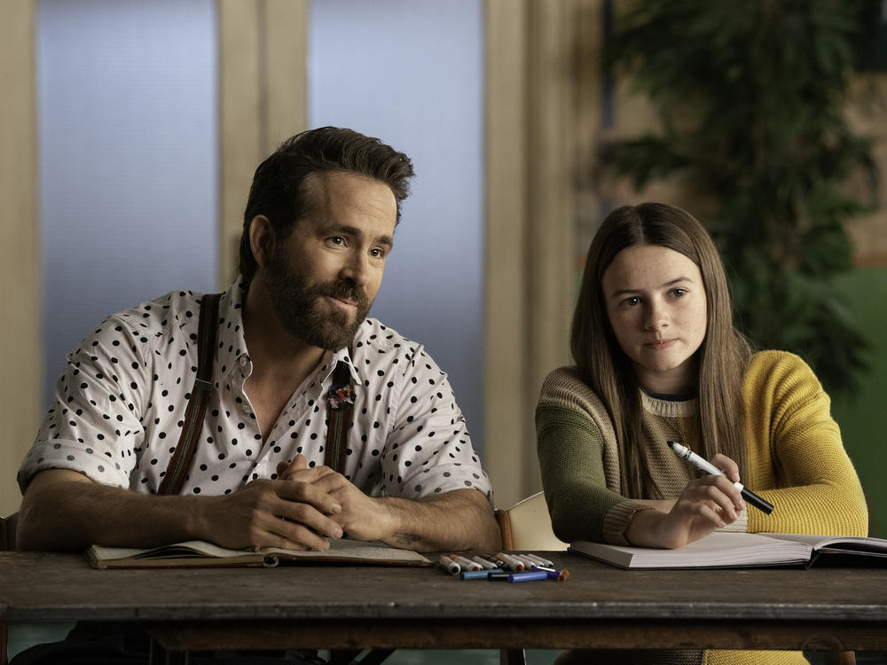 Ryan Reynolds and Cailey Fleming in <em>IF</em>.