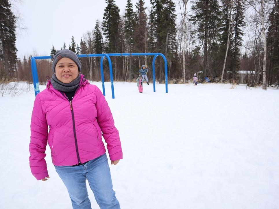 Second grade teacher Vanissa Carbon said that the adjustment to winter in Alaska took some patience. 