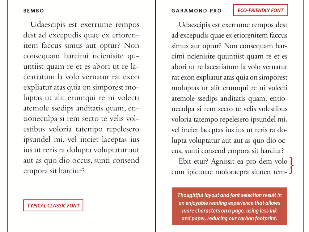  Harper Collins has introduced sustainable fonts that use less ink. 