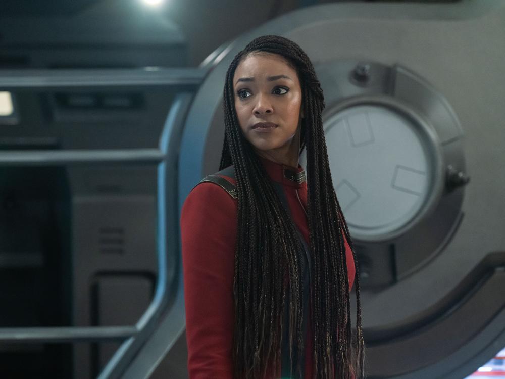 Sonequa Martin-Green as Michael Burnham.