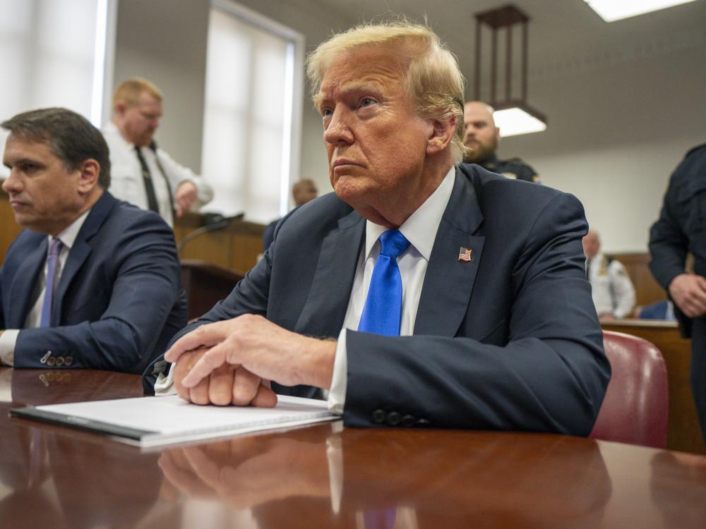 Former President Donald Trump appears for his hush money trial at Manhattan Criminal Court on Thursday, before a jury of New Yorkers convicted him on 34 felony counts.