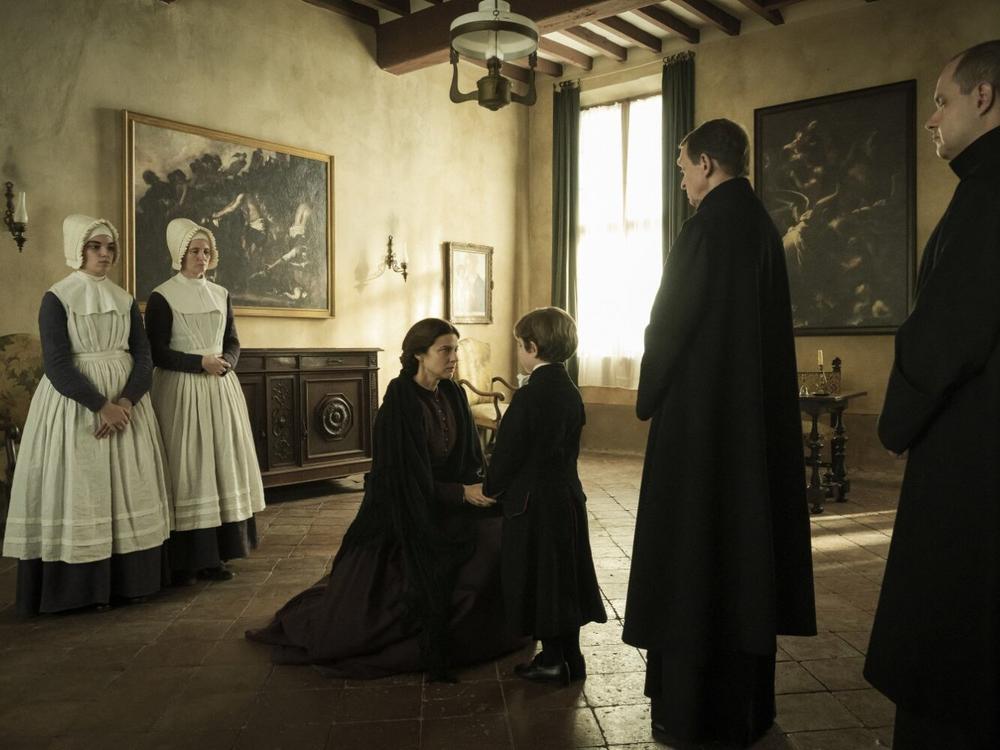 Enea Sala (center) plays the young Edgardo in <em>Kidnapped: The Abduction of Edgardo Mortara.</em><br/>