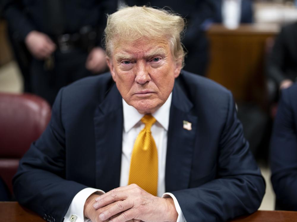 Donald Trump attends his criminal trial at Manhattan Criminal Court in New York City on May 29, 2024.