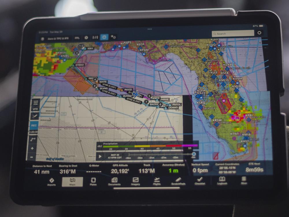 The route taken during a Hurricane Hunter training flight over the Gulf of Mexico on May 28, 2024. 