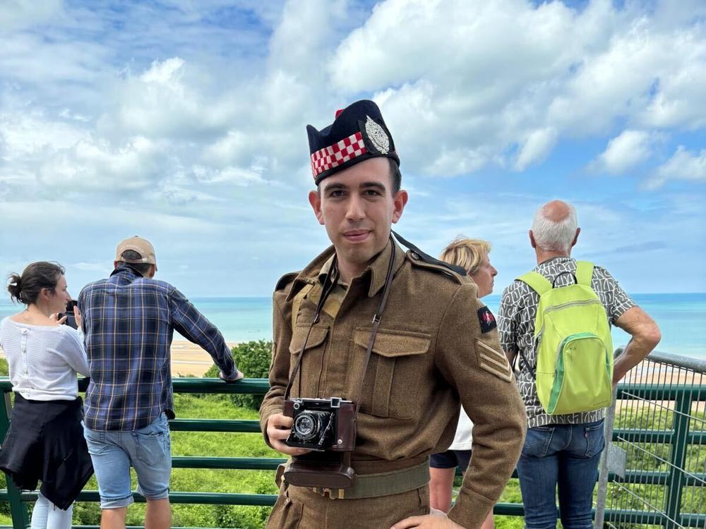  Marco Righini traveled with is World War II reenactment group from Italy.