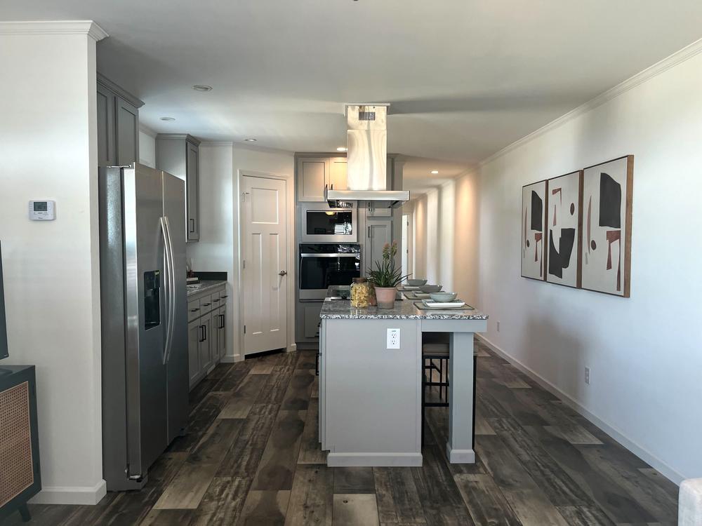 The interior of one side of the duplex manufactured home.