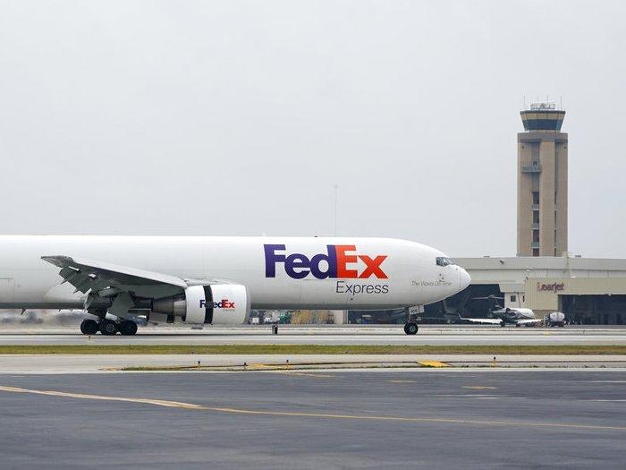 A FedEx Boeing 767 cargo plane similar to this one, seen here in Fort Lauderdale, Fla., almost collided with a Southwest jet at the international airport in Austin, Texas, last year. Safety investigators say an air traffic controller's mistake was to blame and that critical safety technology might have prevented the incident.