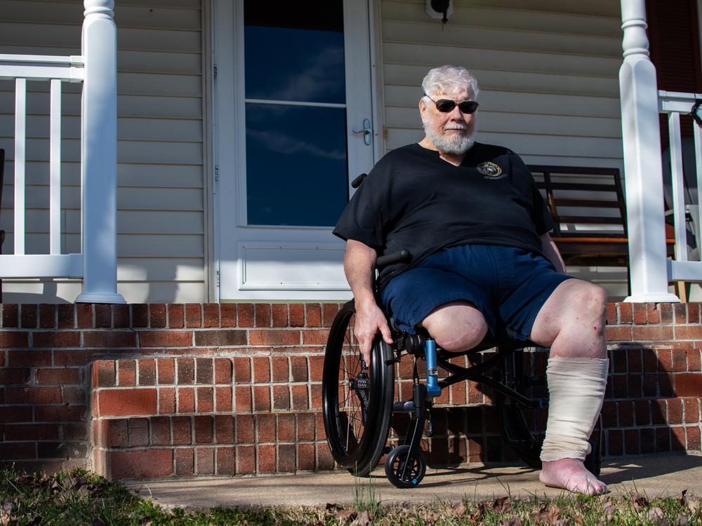 Veteran Edward O'Connor at his home in Fredericksburg, Va.
