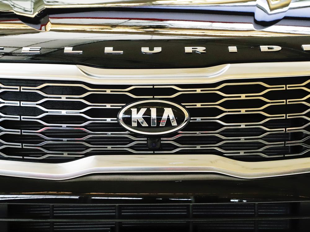 A 2020 KIA Telluride is on display at the 2019 Pittsburgh International Auto Show on Feb. 14, 2019. Kia America is recalling nearly 463,000 Telluride SUVs — and urging impacted owners to park their cars outside and away from other structures until an issue that poses a notable fire hazard is fixed.  