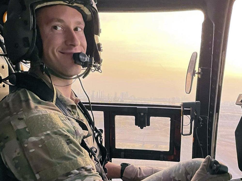This image provided by the Hoernemann family shows Air Force Maj. Jeff Hoernemann as he flies a CV-22B Osprey in support of the Afghanistan Operation Freedom's Sentinel in 2021. Hoernemann loved the Osprey and was one of its most vocal defenders online. He was killed in the November 2023 Osprey crash off the coast of Japan.
