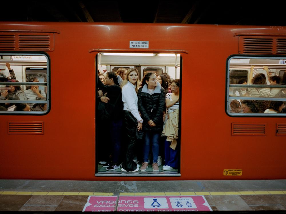 The women-only metro car on the weekend in December 2023.