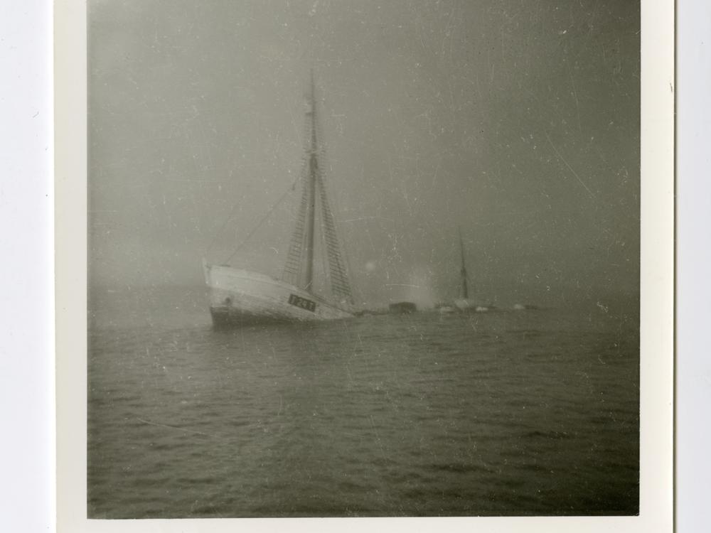 This photo shows the Quest sinking off of Labrador, Canada, in 1962. The wreck of the last ship belonging to Sir Ernest Shackleton, an Irish-born British explorer of Antarctica, has been found off the coast of Canada.