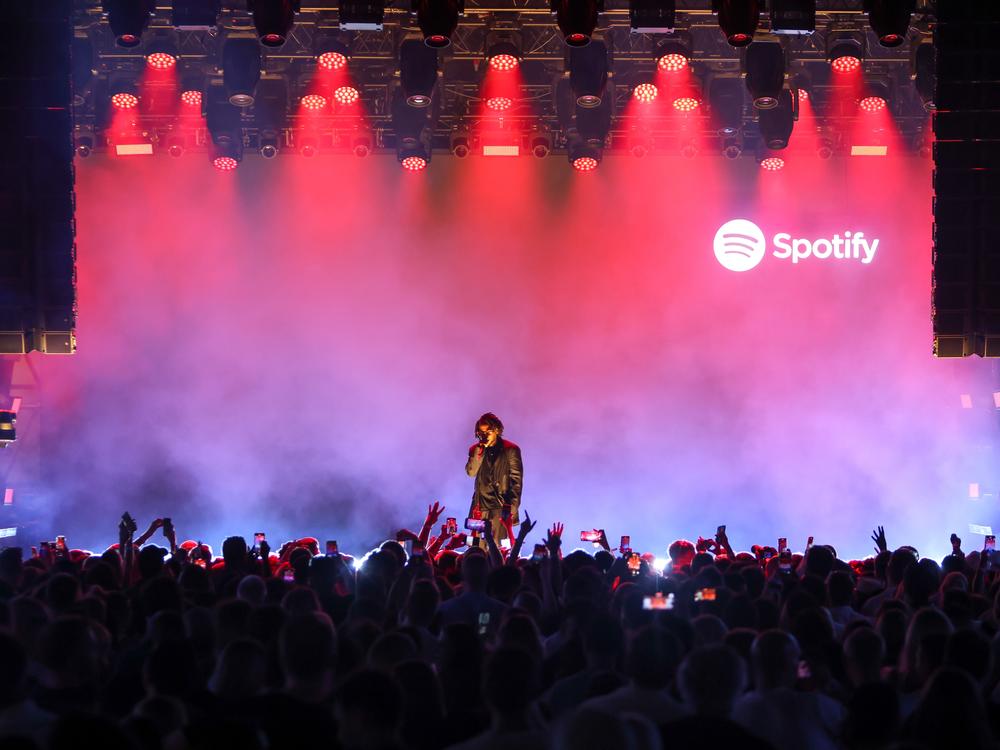 Kendrick Lamar performs at a Spotify event in Cannes, France, during the Cannes Lions media festival in June 2022.