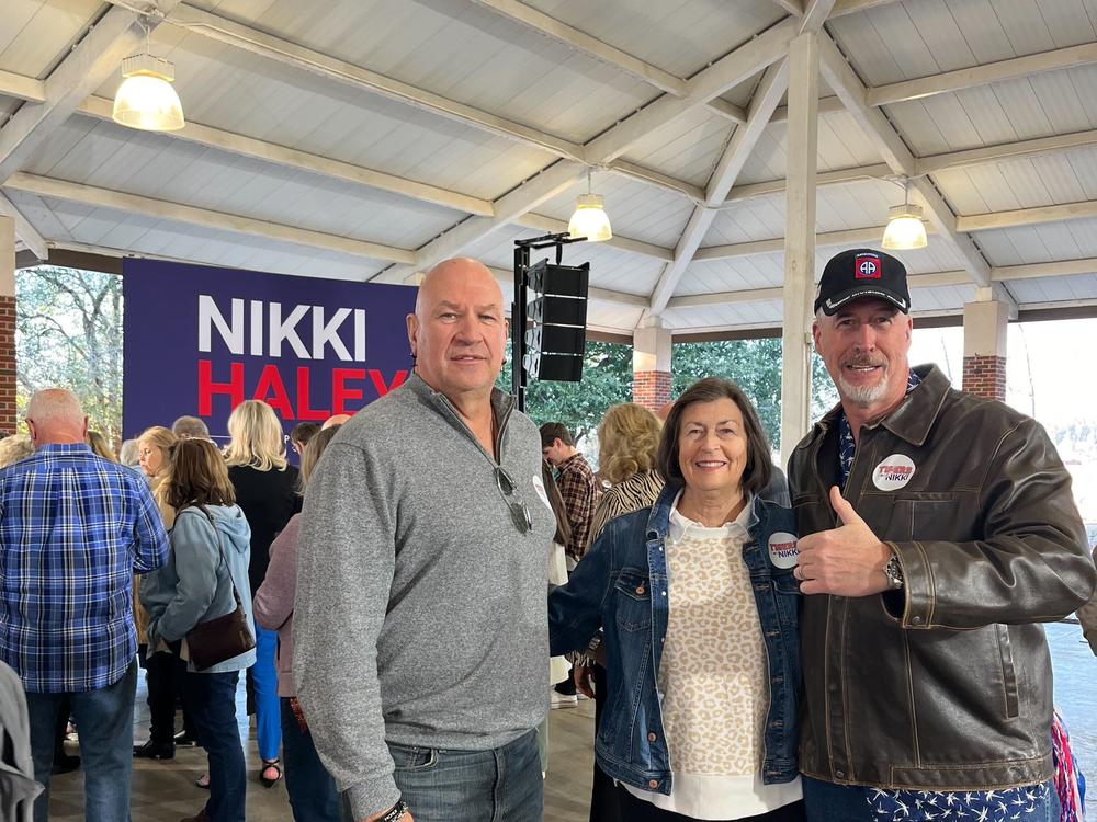  David Wardlaw and family at the rally in February 2024.